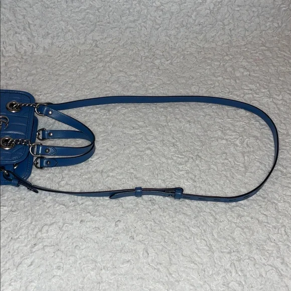 Gucci GG Aria Marmont Matelasse Quilted 2-Way Crossbody Shoulder Bag Blue 696123 - Picture 7 of 16